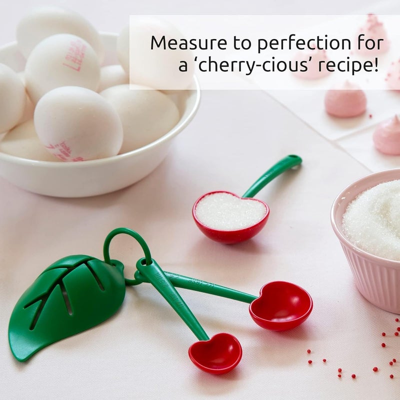 OTOTO Measuring Cups Set - Teaspoons for Dry & Liquid Ingredients, BPA-free & Dishwasher Safe, Funny Gifts, Baking Accessories, Unique Kitchen Gadgets (Mon Cherry) - Image 5